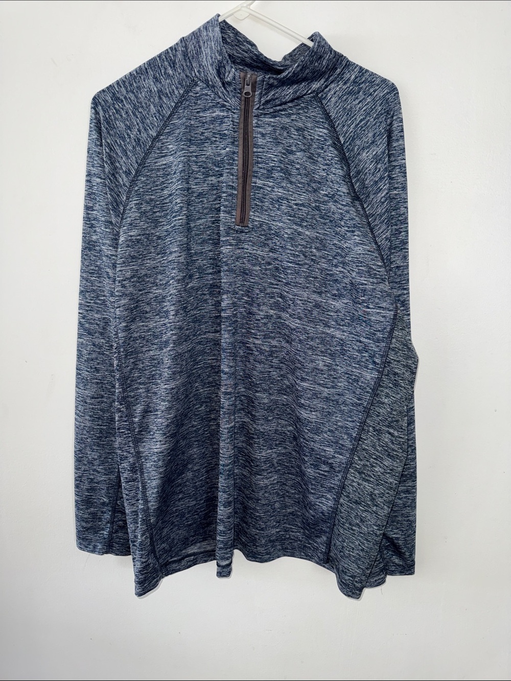 G.H. Bass & Co. Men’s XL Explorer Quarter-Zip Pullover Space Dye Heather Grey